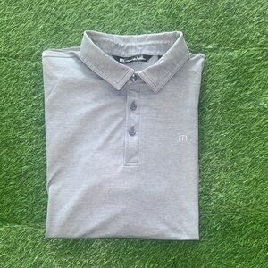 Men's Gray Travis Mathews Polo Shirt medium